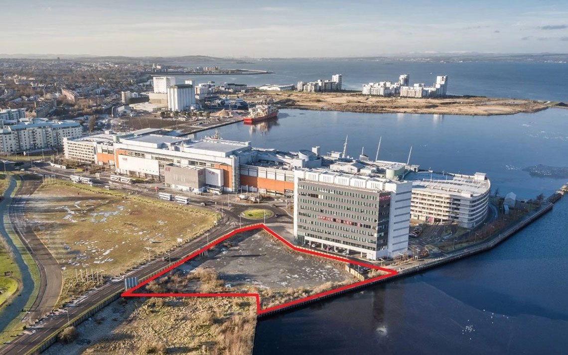 Aerial view of the Ocean Point 2 site outlined in red